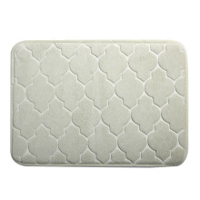 1.3cm Emboss Flennel Mat Anti Slip Memory Foam Bath Door Mat